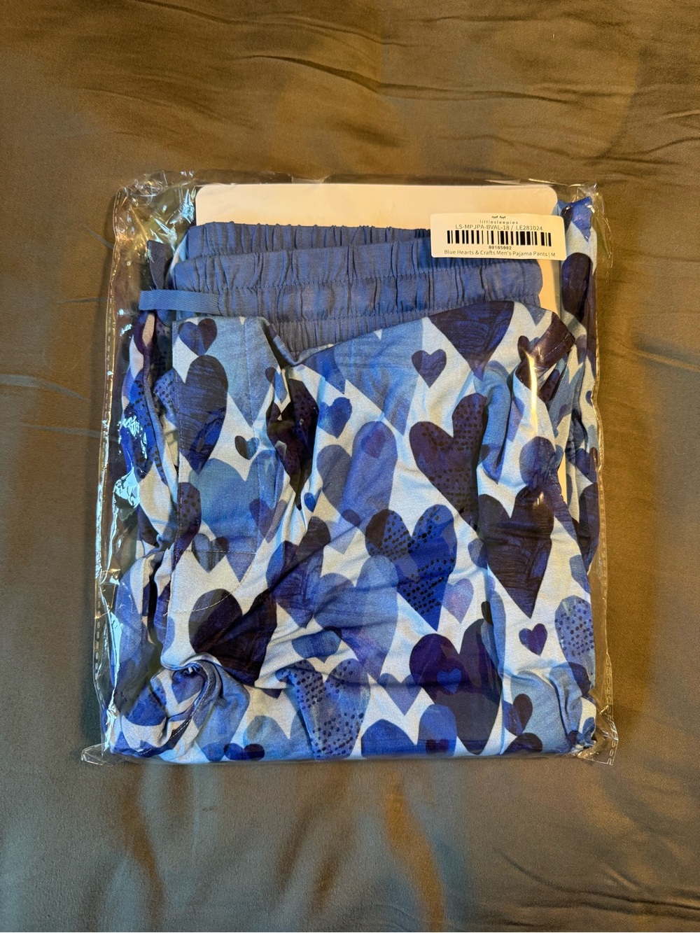 Little Sleepies Blue Hearts Men’s Pajama Pants
